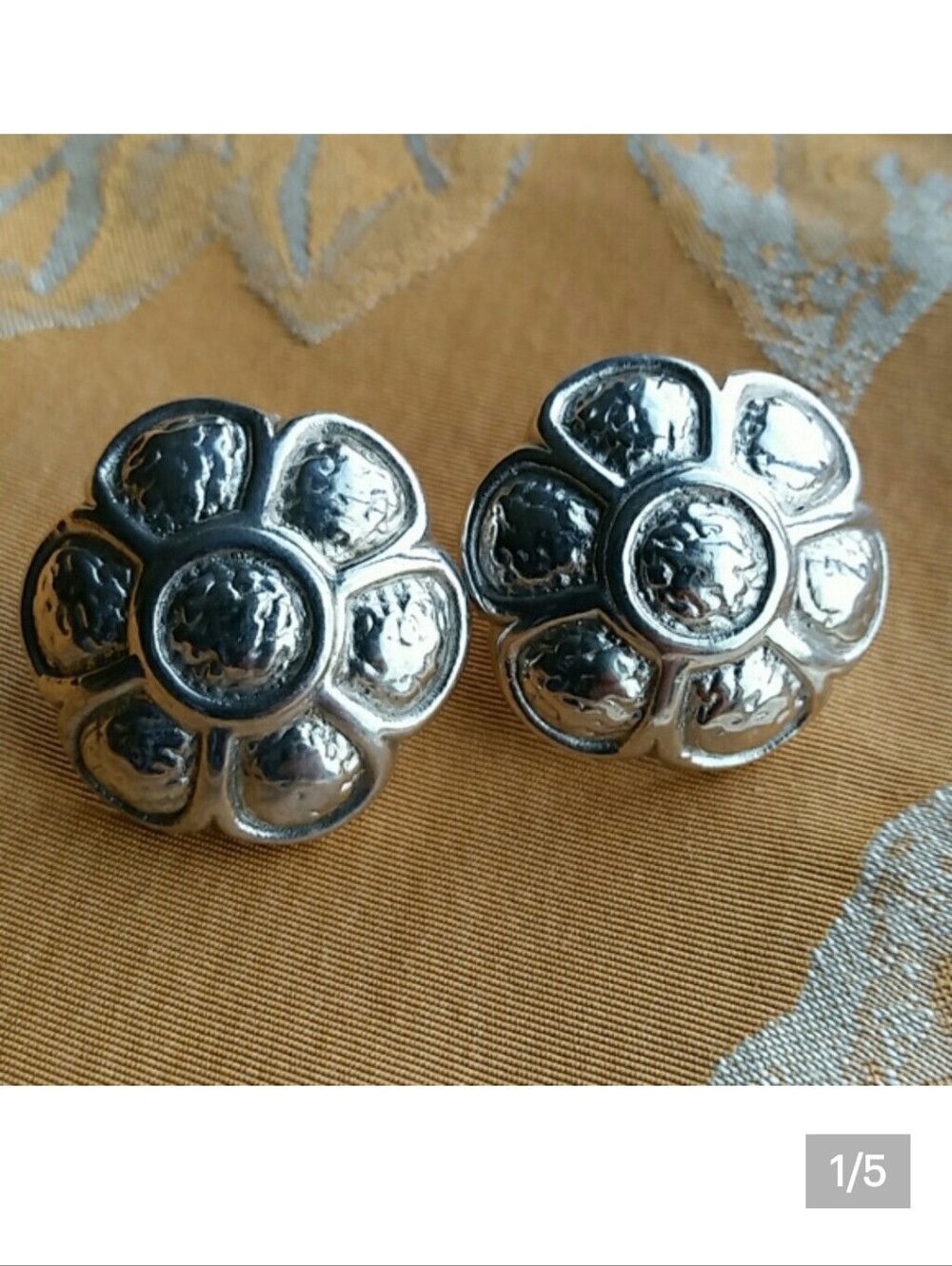 Vintage Sterling silver 925 floral earrings